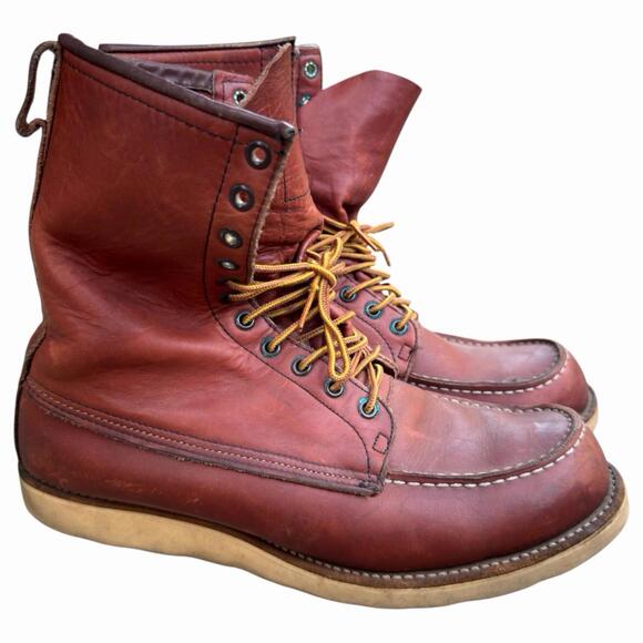 VTG 90’s Red Wing Moc Toe 877 Irish Setter Boots Distressed Patina #0430 Size 13 main image 5